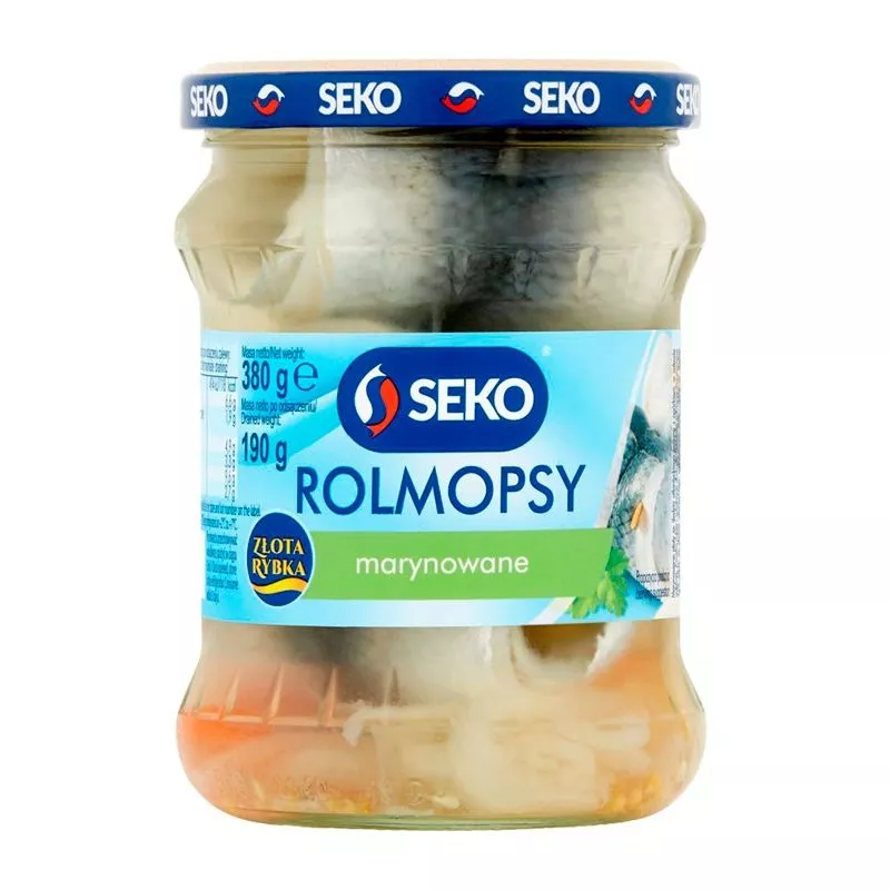 Filete de arenque"ROLMOPSY" marinado 380gr x8 SEKO