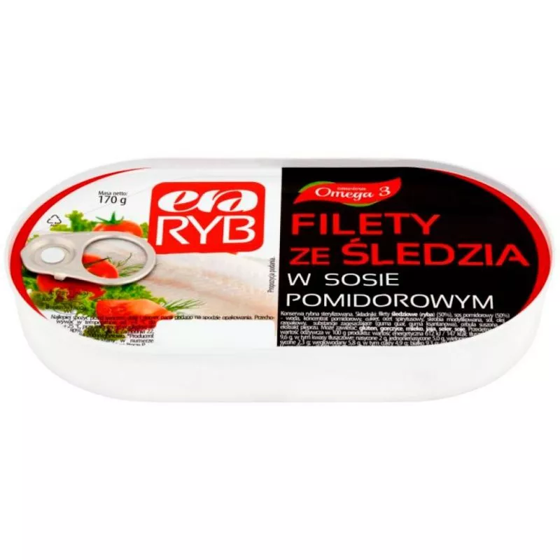 Filety ze sledzia w sosie pomidorowym 170g GRAAL
