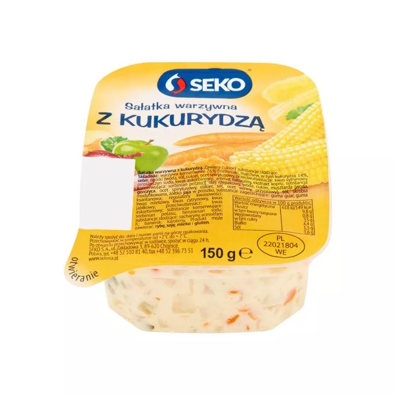 Ensalada SLEDZIOWA con arenque y maiz 150gr SEKO