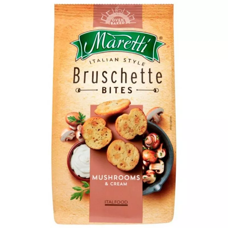 Picatostes con sabor de setas con nata 70gr x12 BRUSCHETTA MARETTI