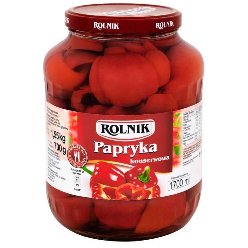 Paprika conservado 1700ml x6 ROLNIK