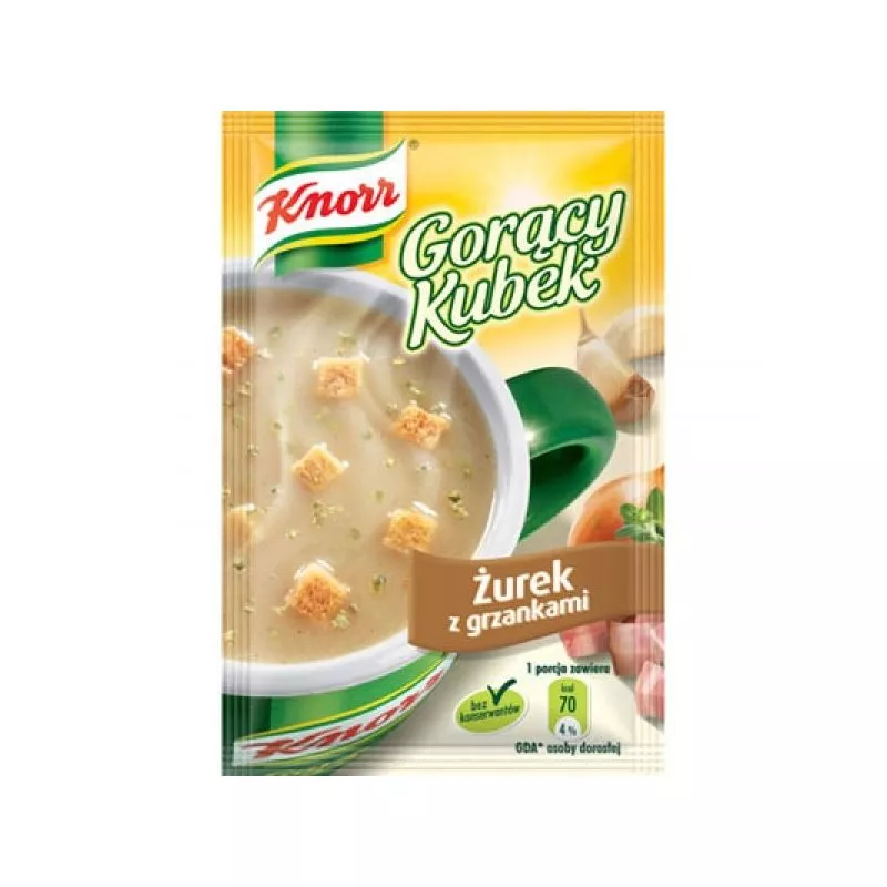 Sopa GORACY KUBEK zurek z grzankami 17grx 38 KNORR