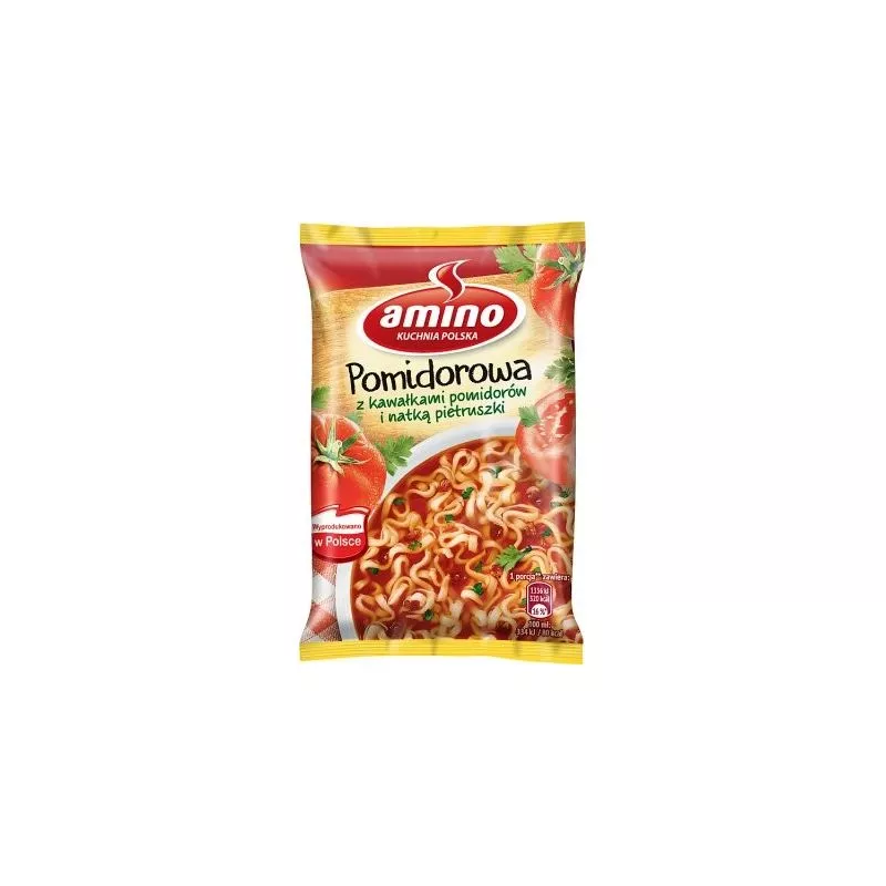 Sopa de tomate con trozos de tomate,perejil 61g x22 AMINO